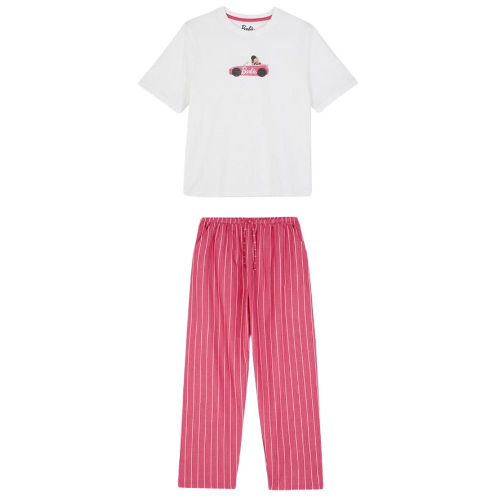 Barbie Tee & Leg Pijama Set Ivory