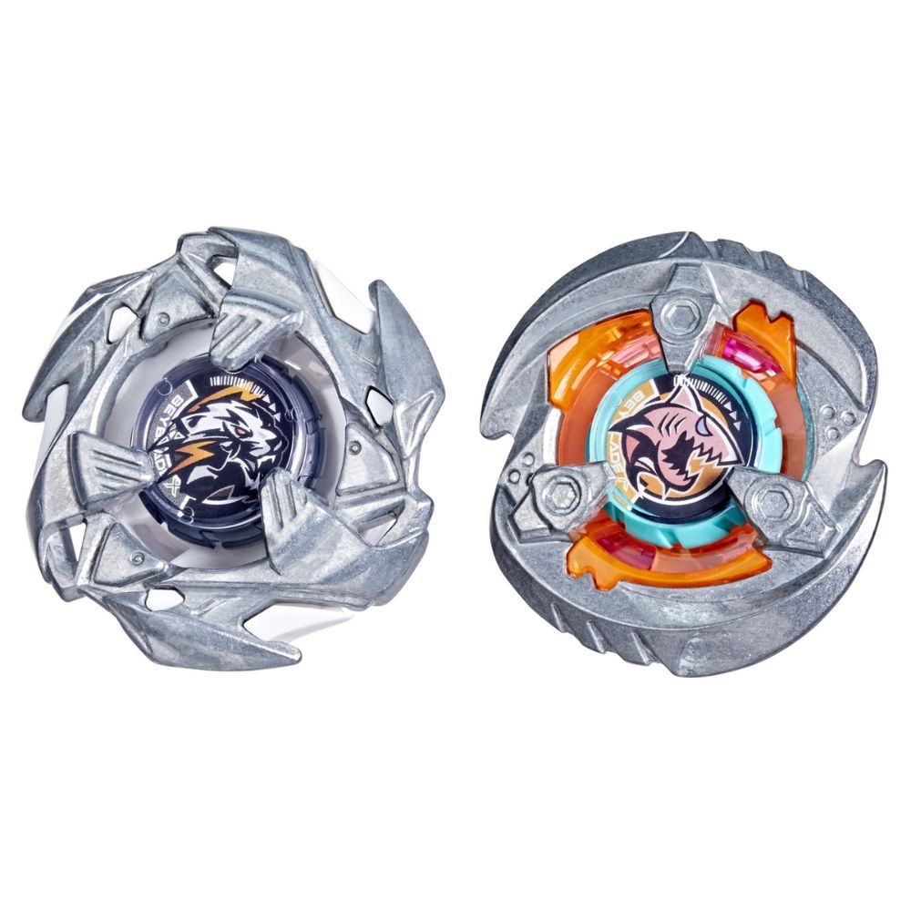 Beyblade X Pearl Tiger 3-60U+ Gill Shark 4-70O Juego Inicial con Lanzador y Top de Lucha Tipo Ataque