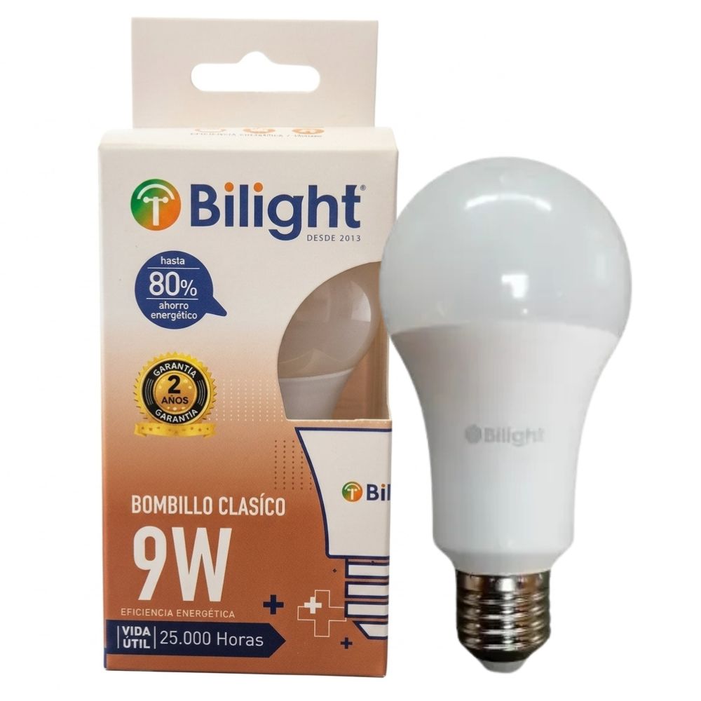 Bombillo Clásico Bilight Luz Blanca 9W 1Und