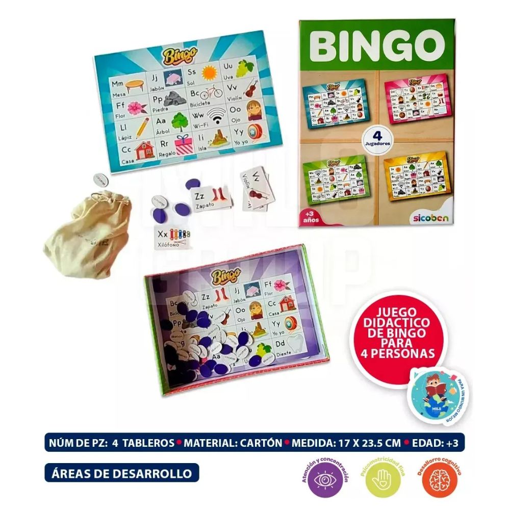 Bingo Sicoben 4 Jugadores +3