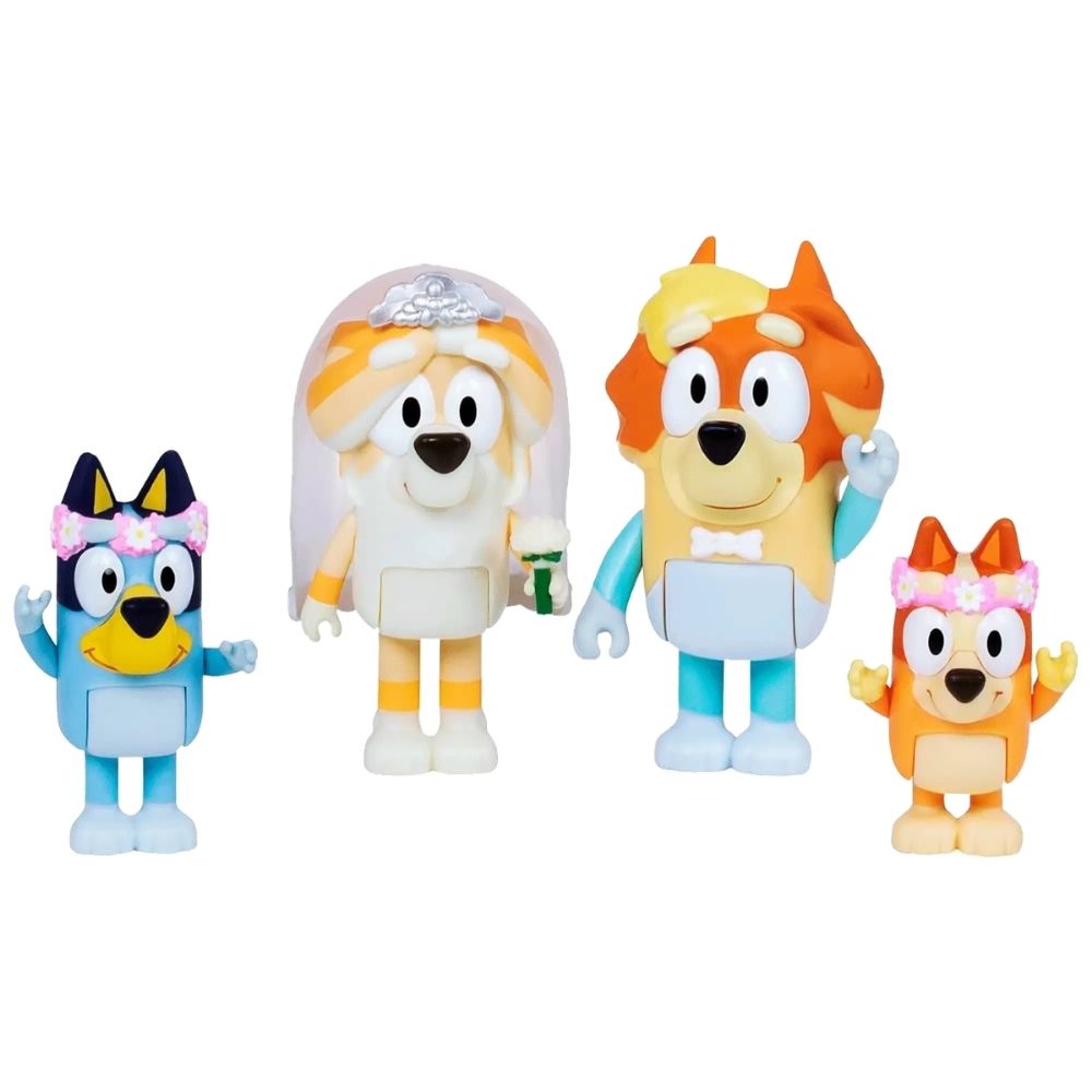 Bluey Y Su Familia De Boda Set 4 Und 3+
