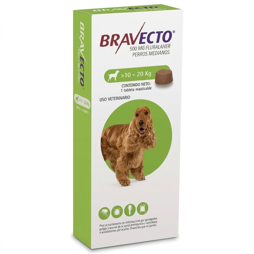 Bravecto Tableta Masticable Para Perros Medianos 10-20Kg