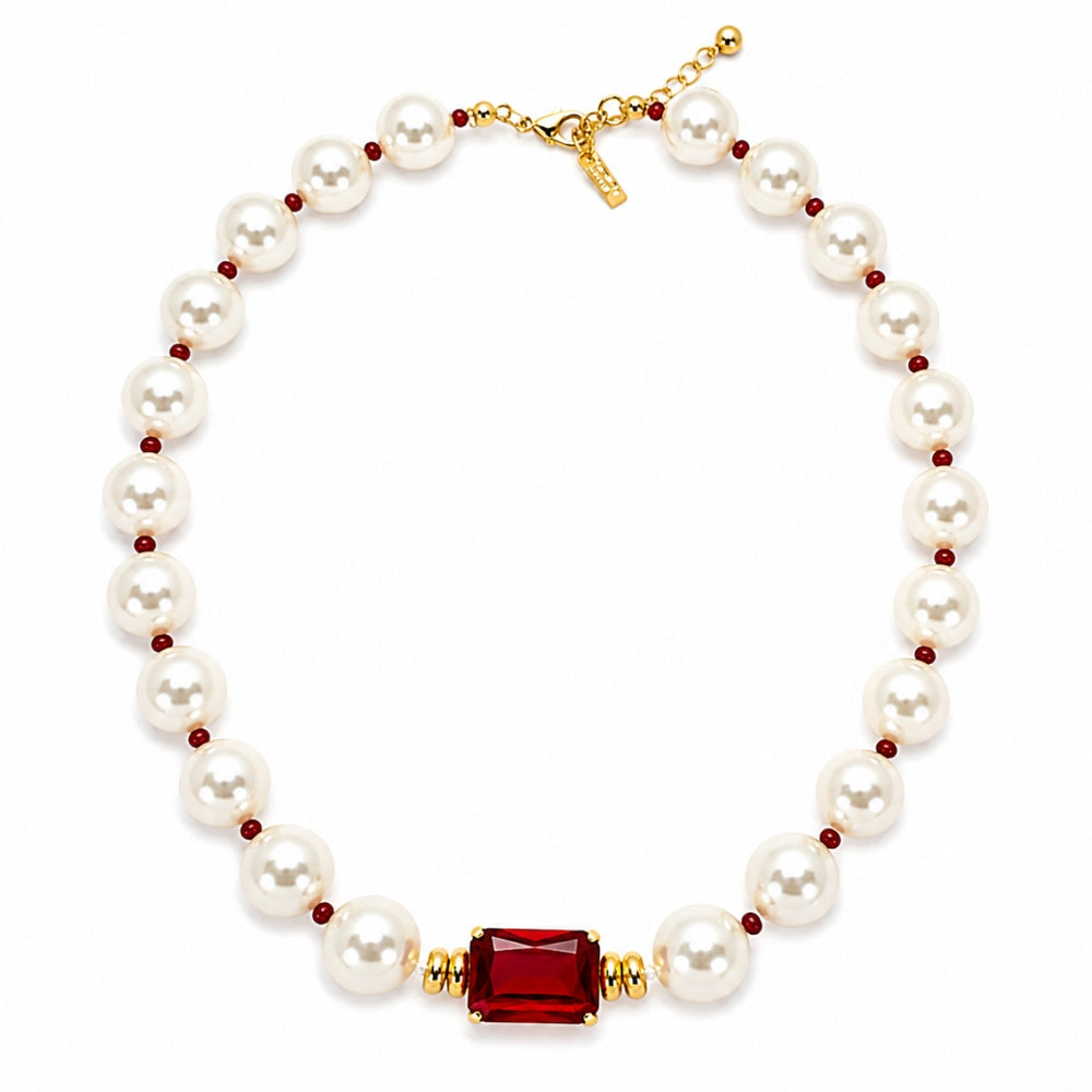 H&Co Collar Ajustable Para Damas Encanto Rubi