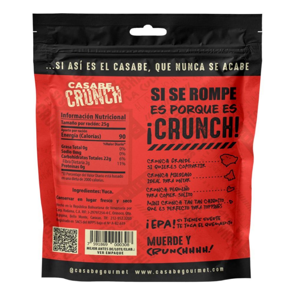 Casabe Gourmet Casabe Crunch Natural 240gr