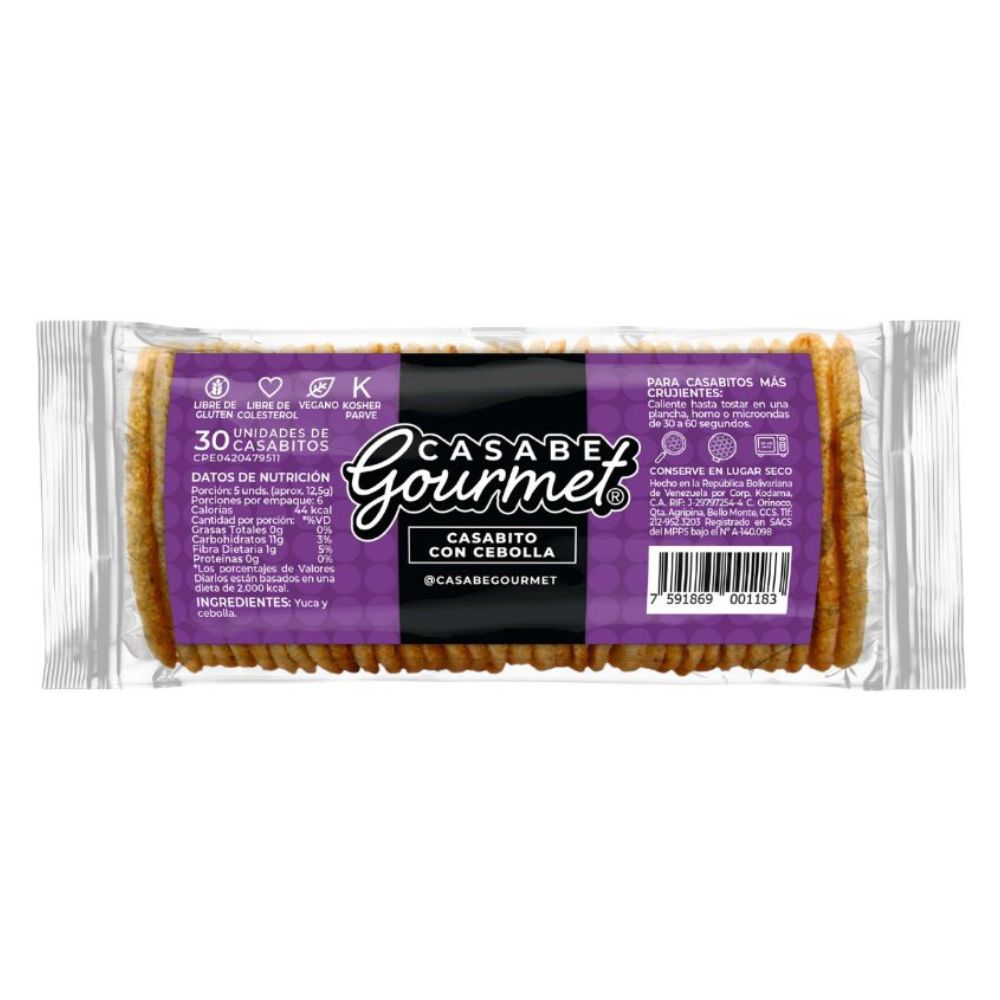 Casabe Gourmet Casabito Con Cebolla
