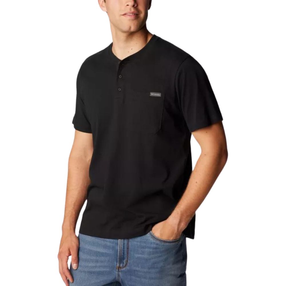 Columbia Franela Landroamer Short Sleeve Henley para Caballeros