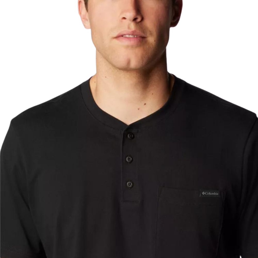 Columbia Franela Landroamer Short Sleeve Henley para Caballeros