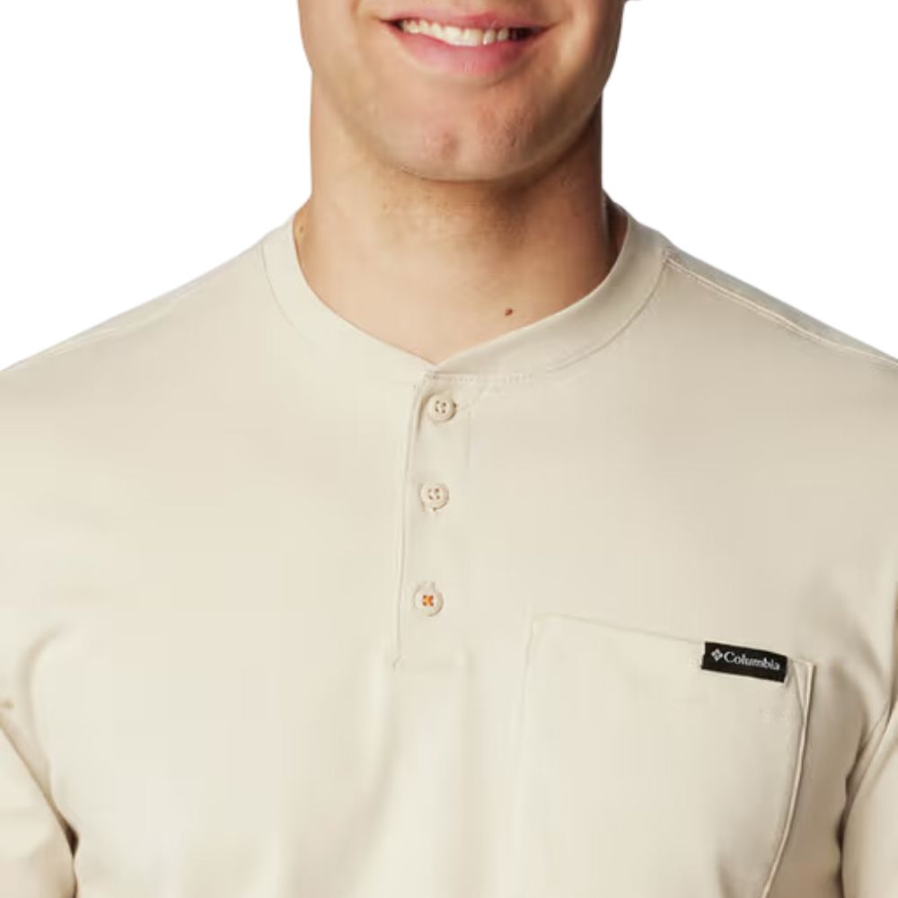Columbia Franela Landroamer Short Sleeve Henley para Caballeros