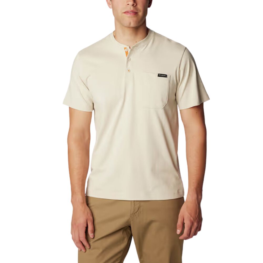 Columbia Franela Landroamer Short Sleeve Henley para Caballeros