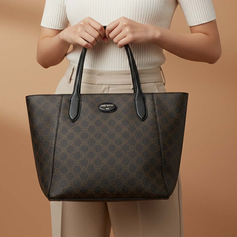 Nine West Cartera Adeline Brown Logo Black