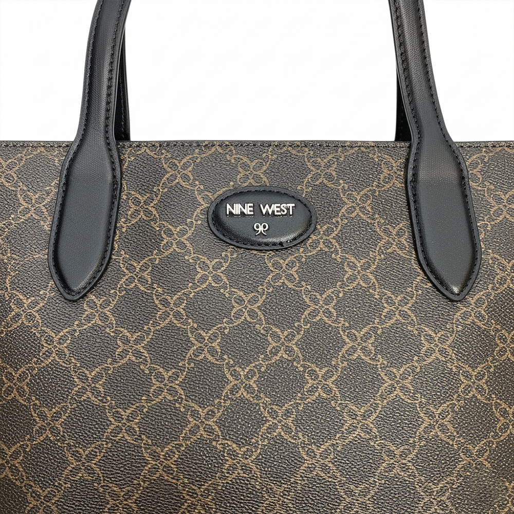 Nine West Cartera Adeline Brown Logo Black