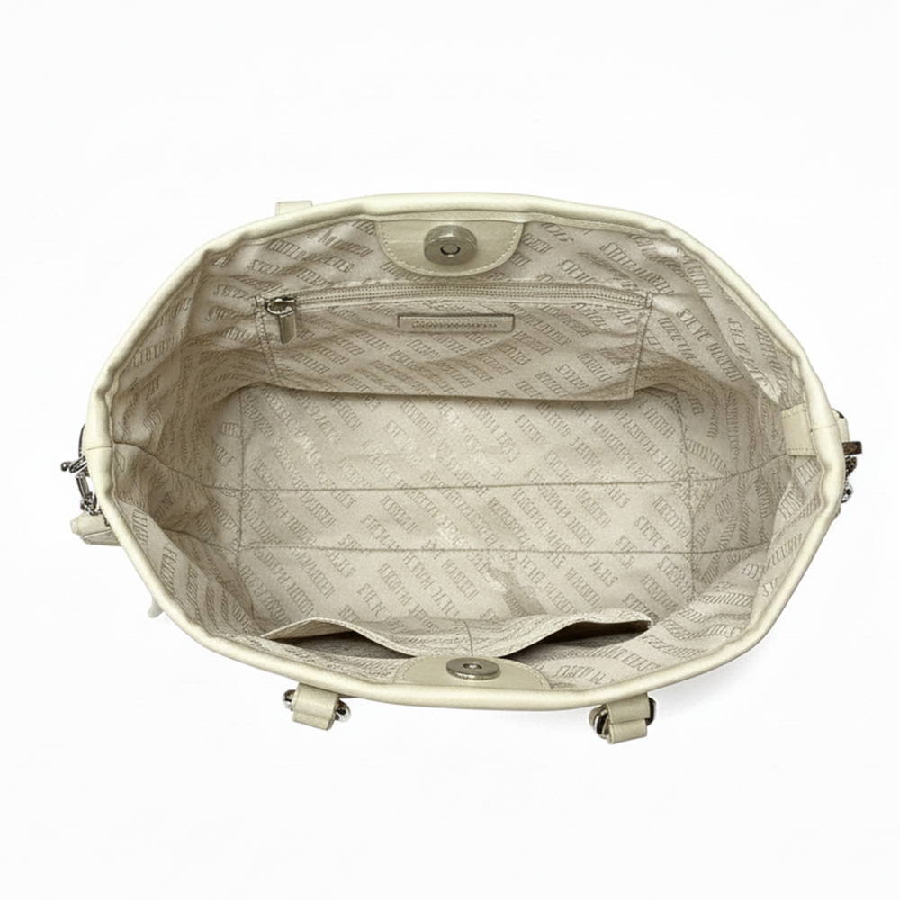 Steve Madden Cartera Bshane Mini Soft Tote Oatmilk Deboss