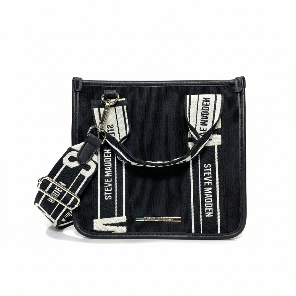 Steve Madden Cartera Bwebber Faux Suede Black Satchel