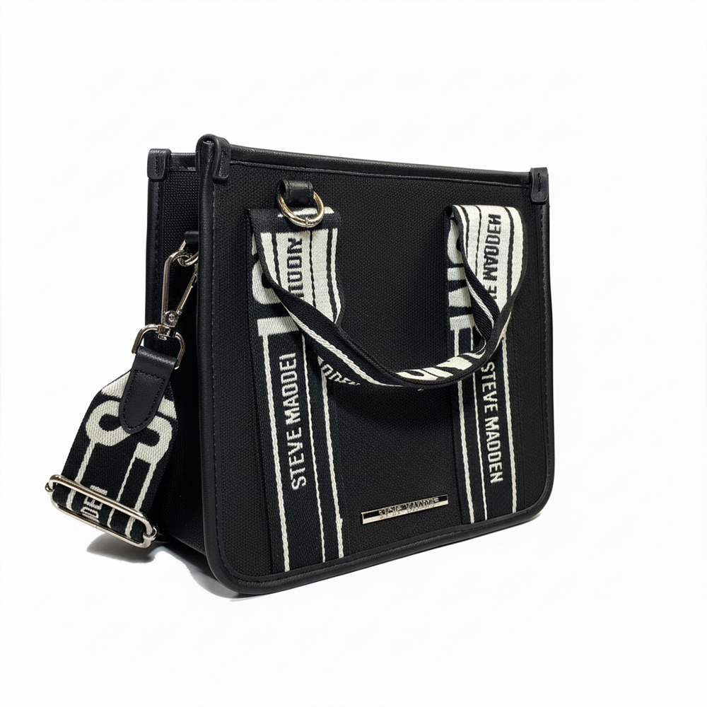 Steve Madden Cartera Bwebber Faux Suede Black Satchel