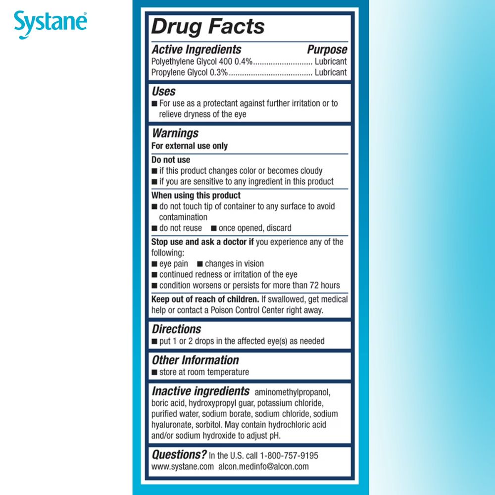 Systane Hydratation PF Long lasting Dry Eye Relief 30 Vials