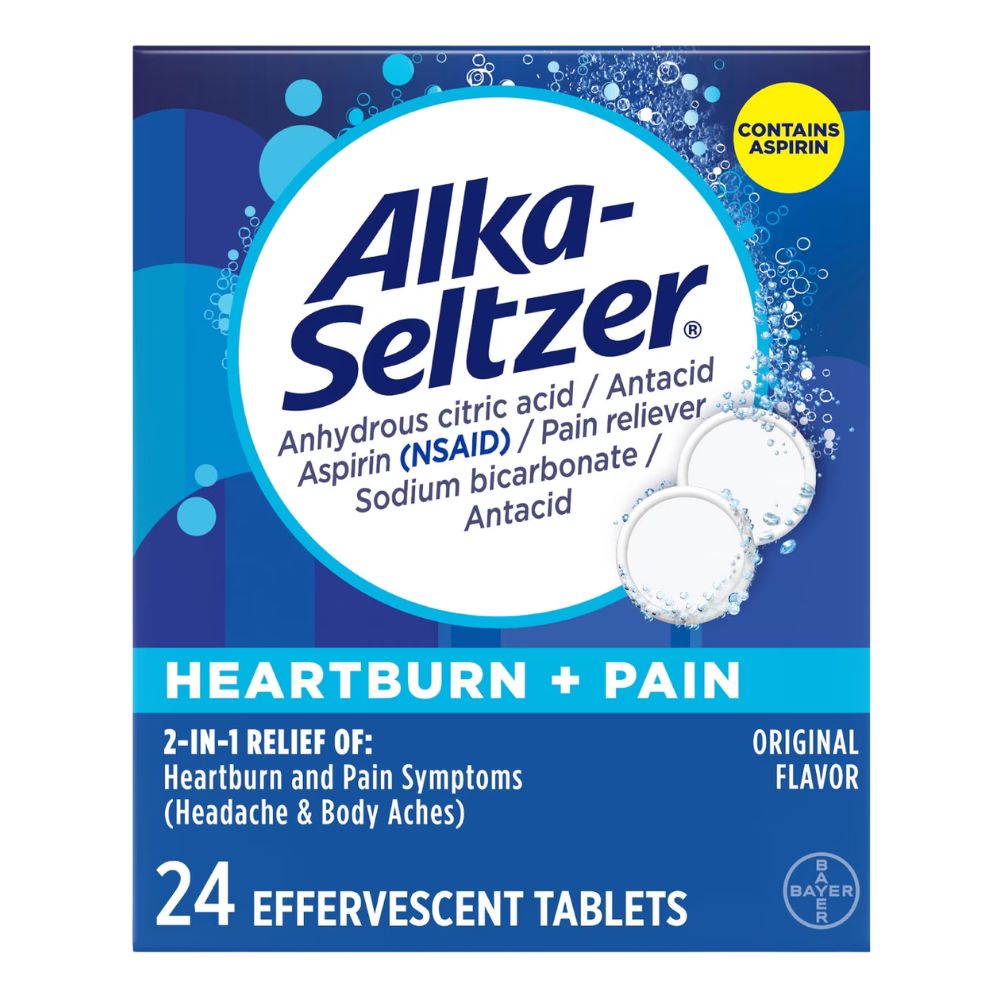 Alka Seltzer Original Flavors Tabletas Efervescentes 24 Und