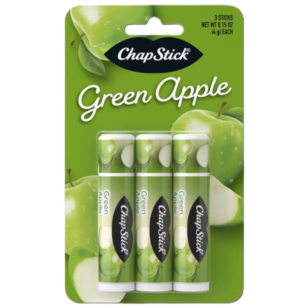 ChapStick Green Apple Lip Balm Pack 3 und