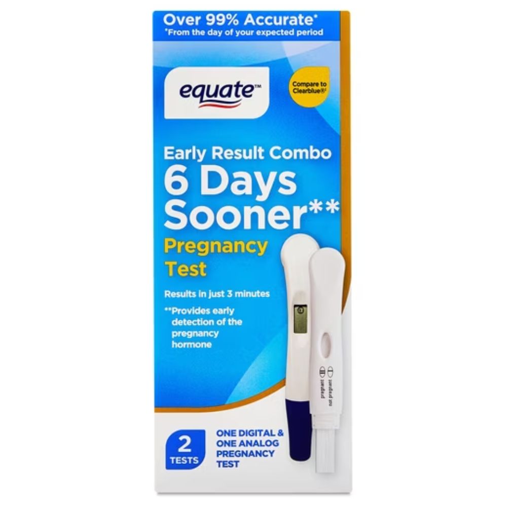 Equate Prueba Embarazo Early Result Combo 6 Days Sooner 2 Tests