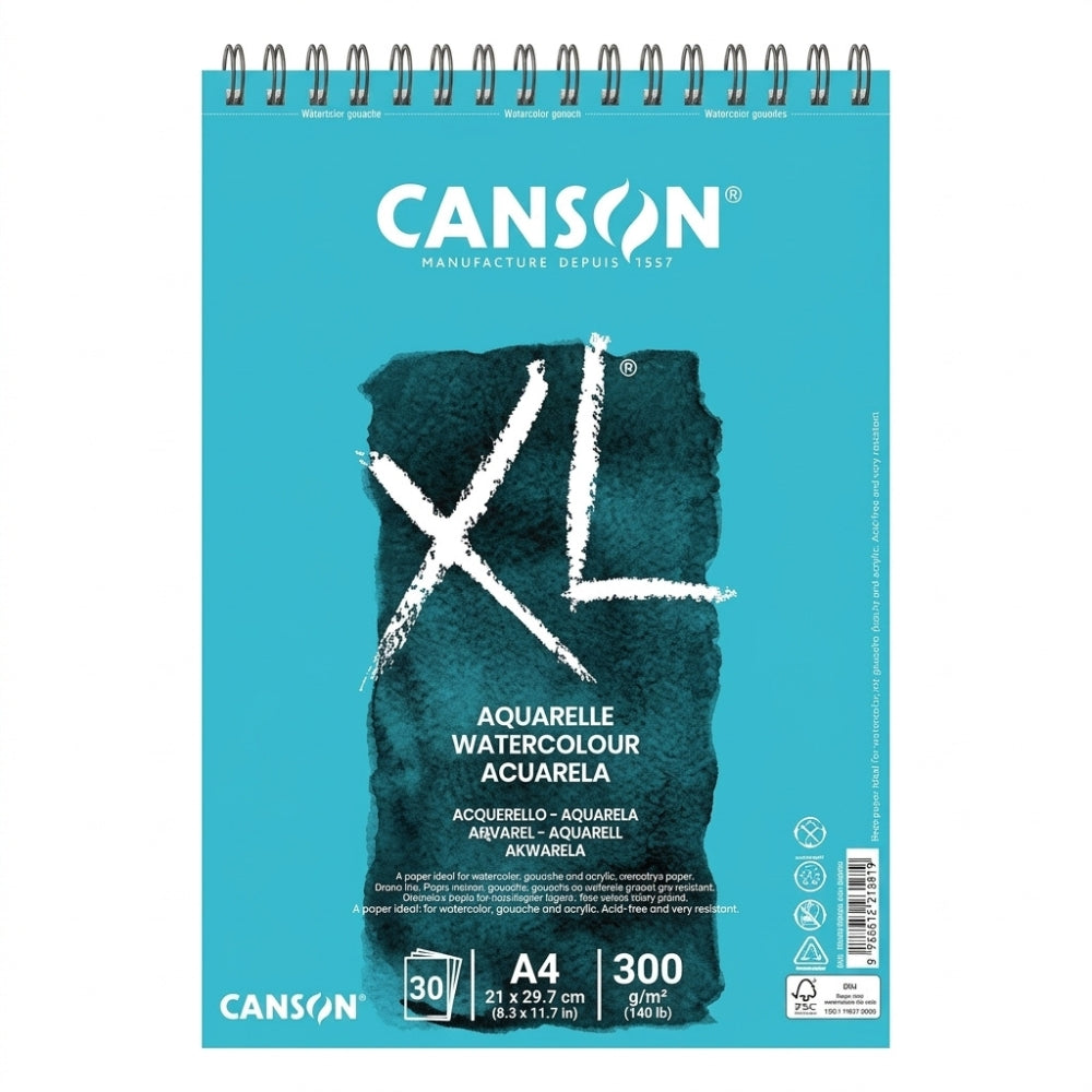 Canson Block Acuarela XL A4 30 Hojas 21 x 29.7cm