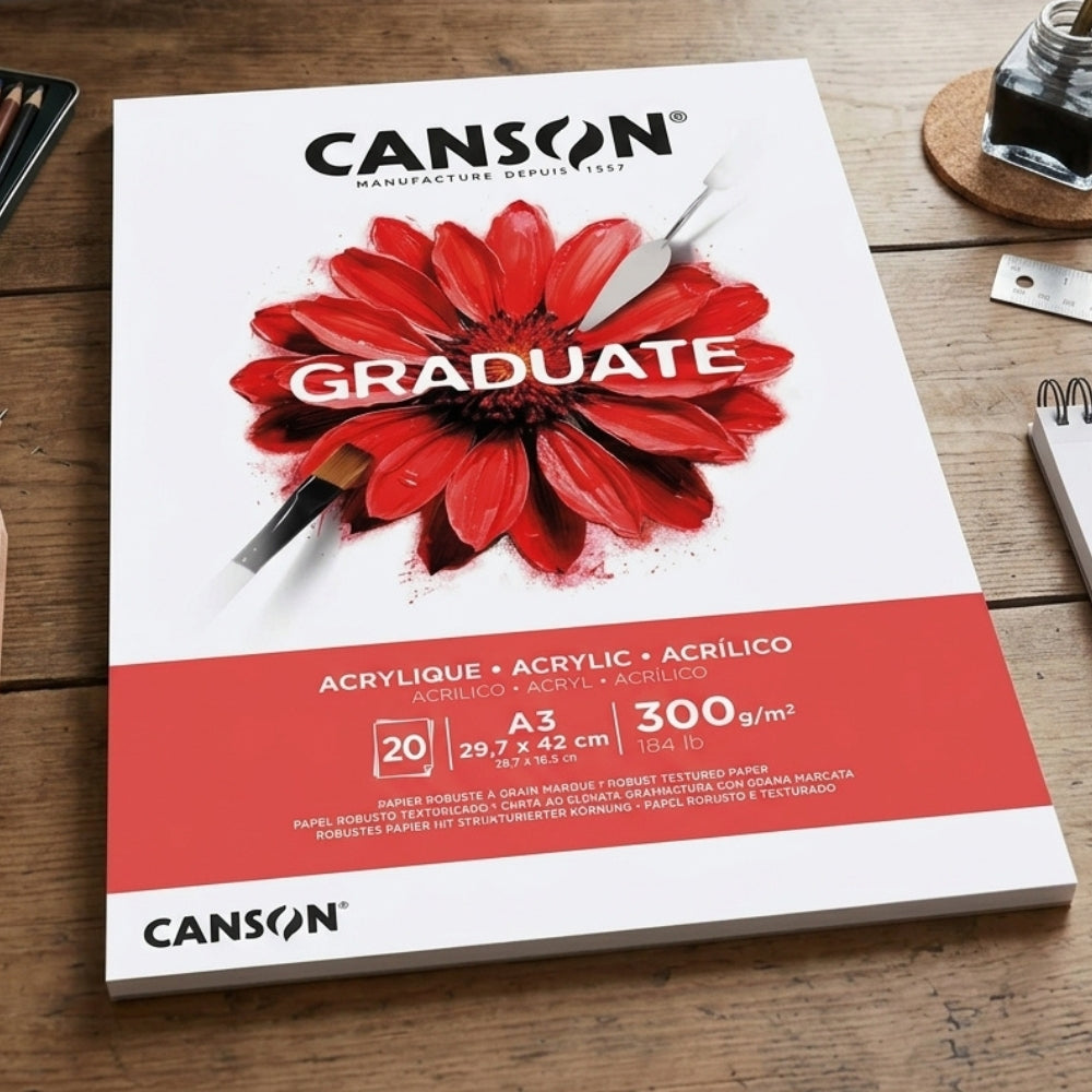 Canson Block Acrilico Graduate A3 20 Hojas 29.7 x 42cm