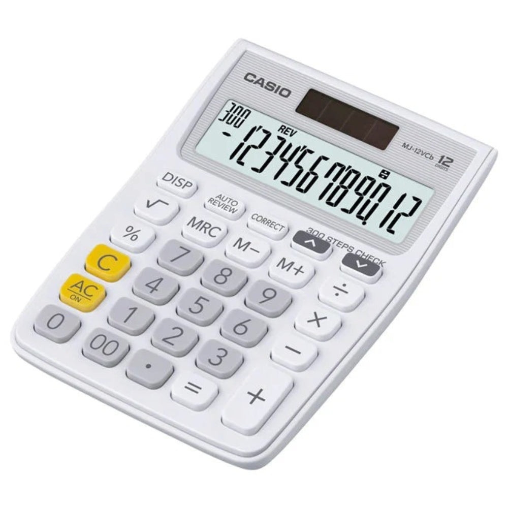 Casio Calculadora De Escritorio 12 Dígitos MJ-12VCb-WE