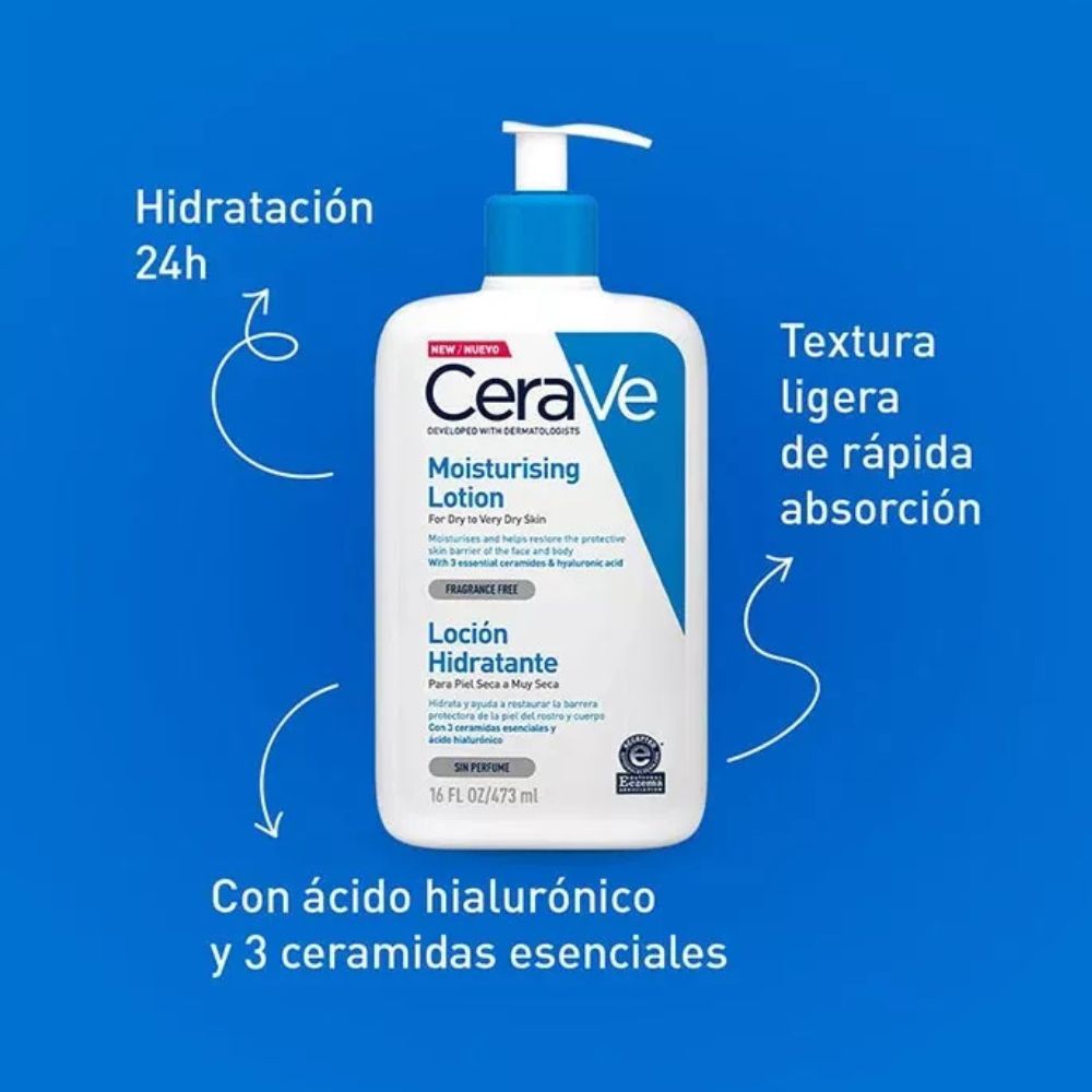 CeraVe Locion Hidratante Corporal Piel Normal a Seca 473ml