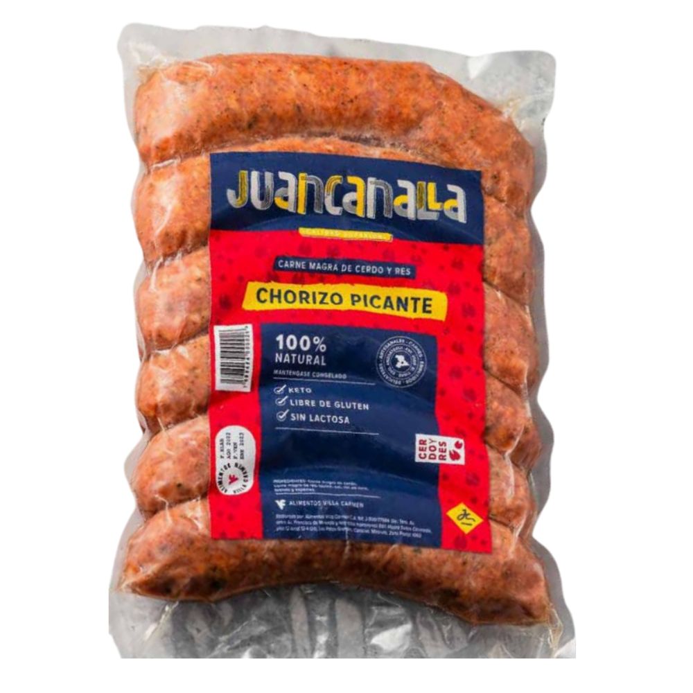 Chorizo Picante Juan Canalla 6 Und 700gr
