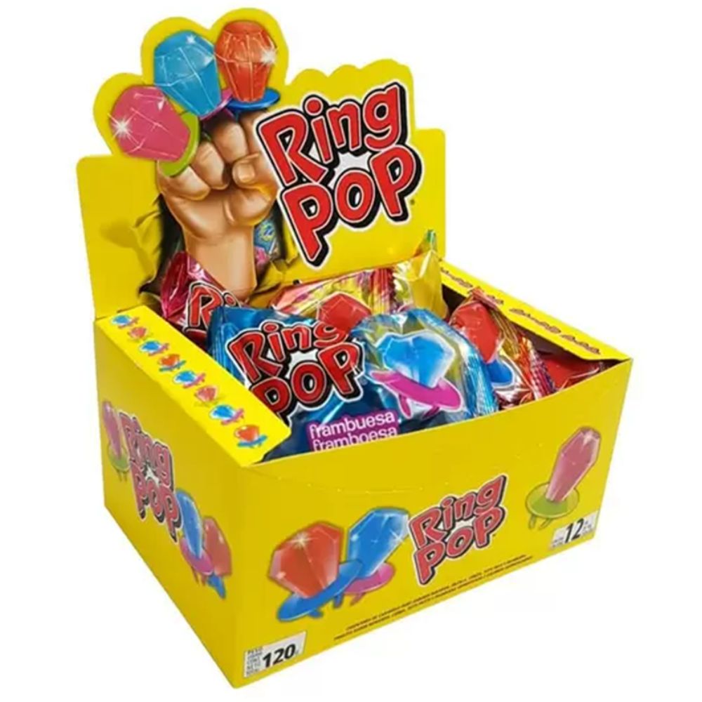 Ring Pop Chupetas en Forma de Anillo 12Und