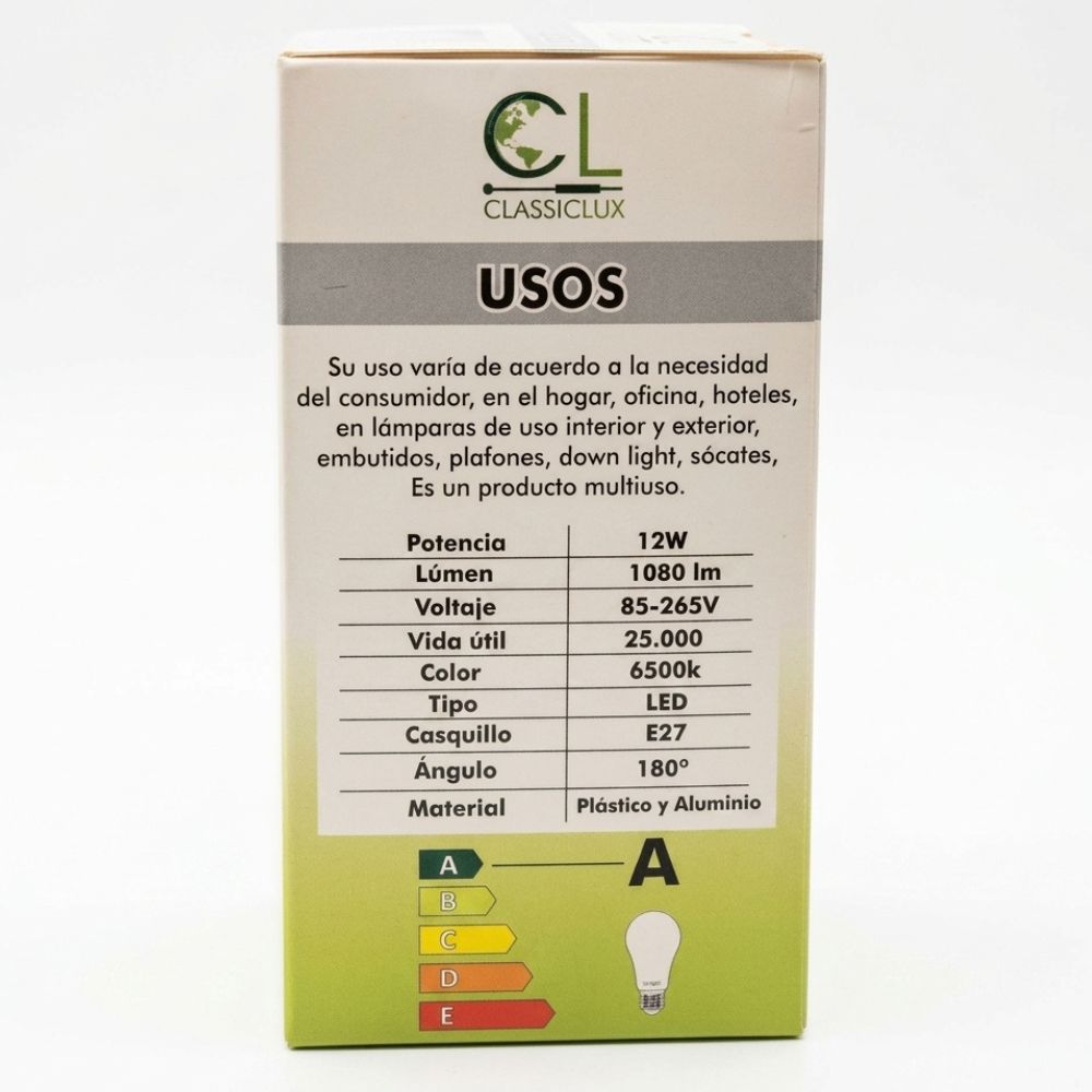 Bombillo Led Daylight 12W 6500K Classic Lux 1 Und