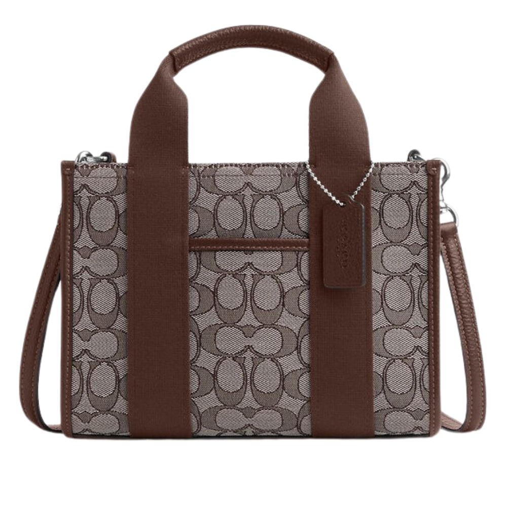 Coach Cartera Tote Smith 24 In Signature Jacquard OAK Maple