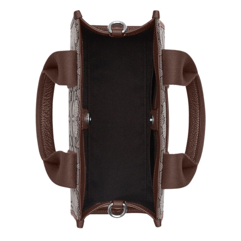 Coach Cartera Tote Smith 24 In Signature Jacquard OAK Maple