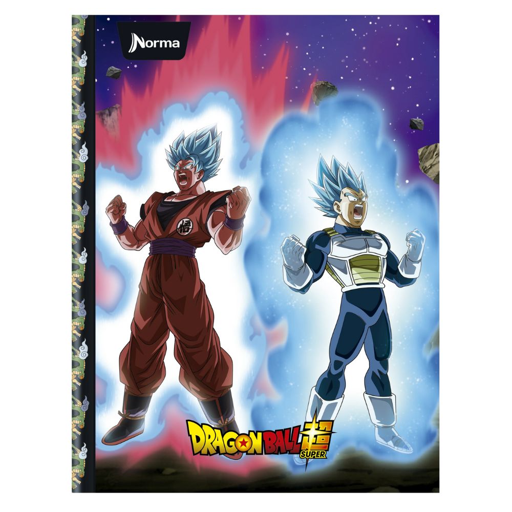 Norma Cuaderno Cocida Dragon Ball Pasta Dura 100 Hojas Con Stickers Diseños Surtidos