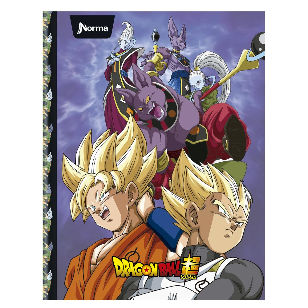Norma Cuaderno Cocida Dragon Ball Pasta Dura 100 Hojas Con Stickers Diseños Surtidos