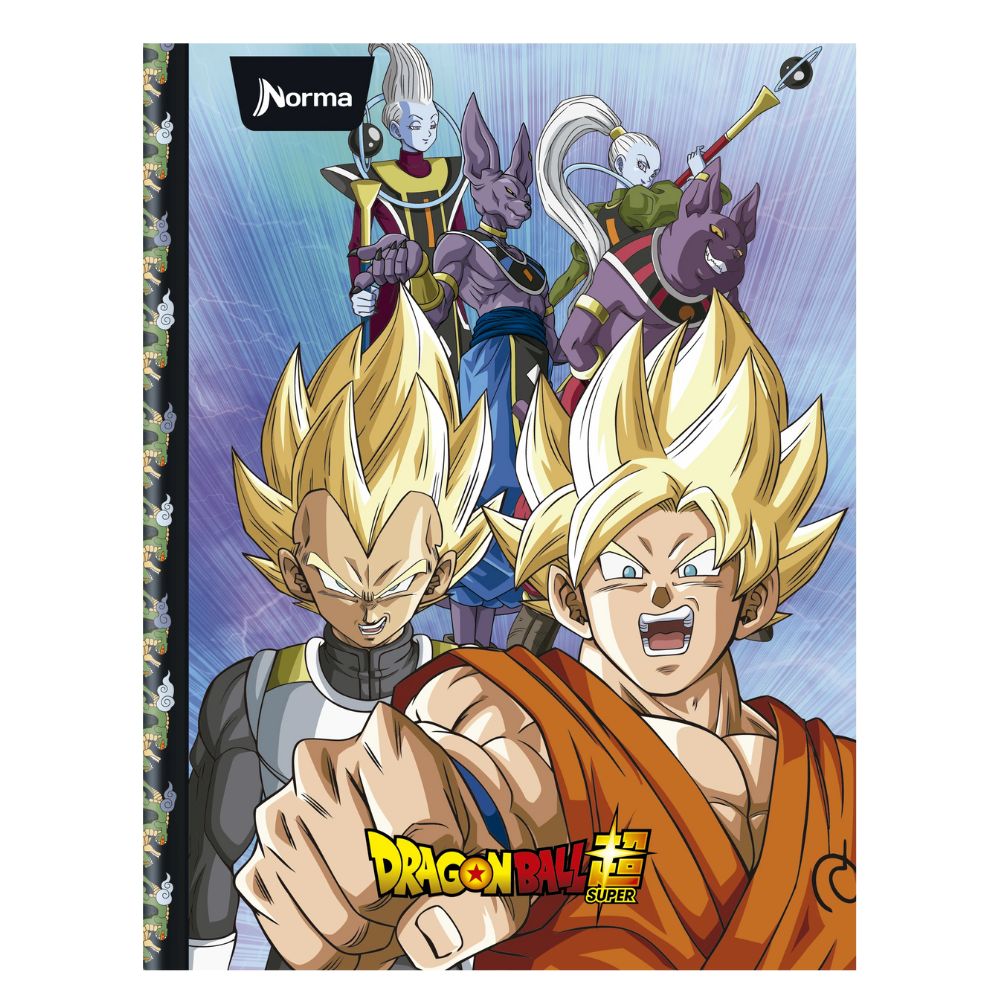 Norma Cuaderno Cocida Dragon Ball Pasta Dura 100 Hojas Con Stickers Diseños Surtidos