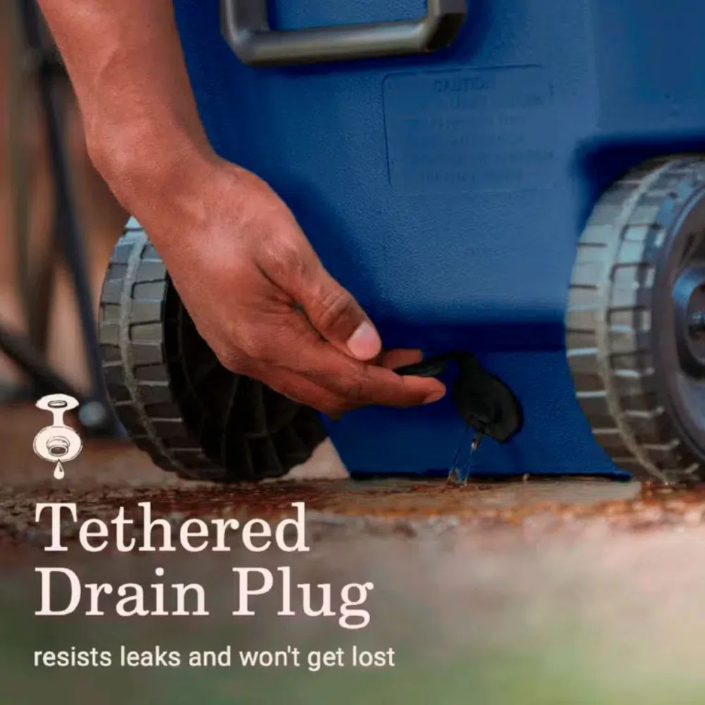 Coleman Cava Con Ruedas 316 Series 62Qt Blue & Light Gray