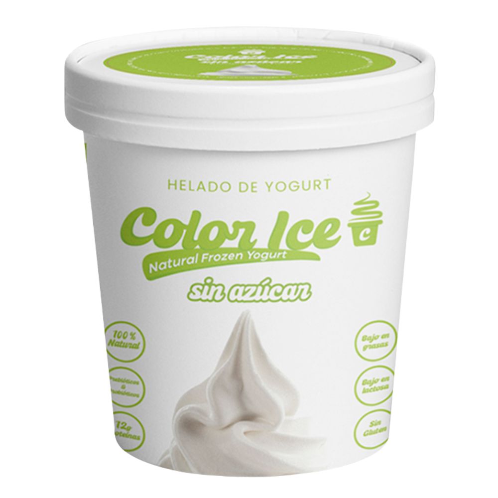 Color Ice Helado de Yogurt Natural Sin Azucar 473ml