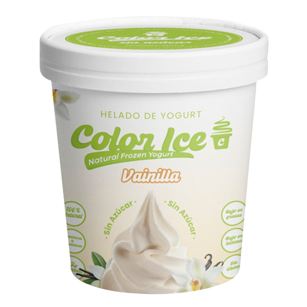 Color Ice Helado de Yogurt Vainilla Sin Azucar 473ml