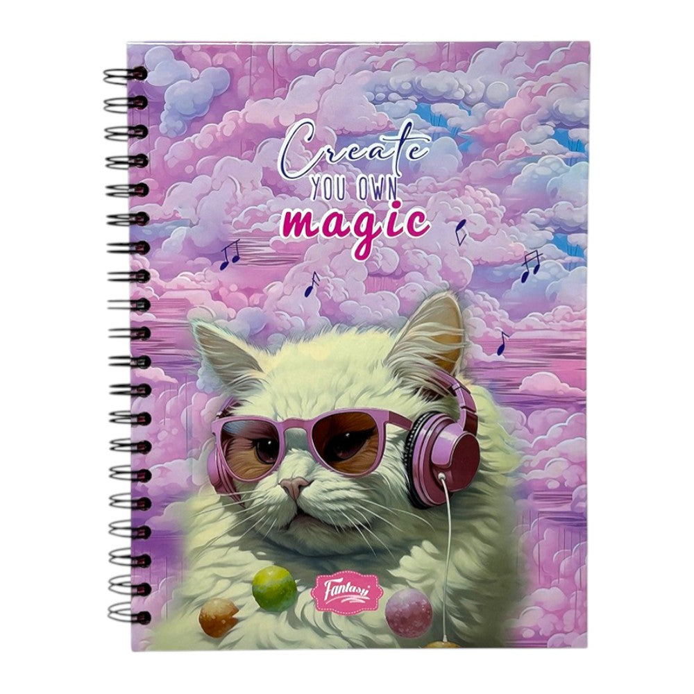 Fantasy Notebook Cuaderno 5 Materias Tapa Dura Diseños Surtidos