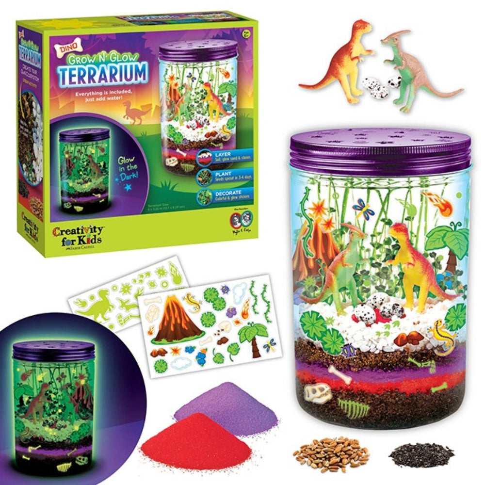 Creativity For Kids Grow'n Glow Terrarium Dinosaur 6+