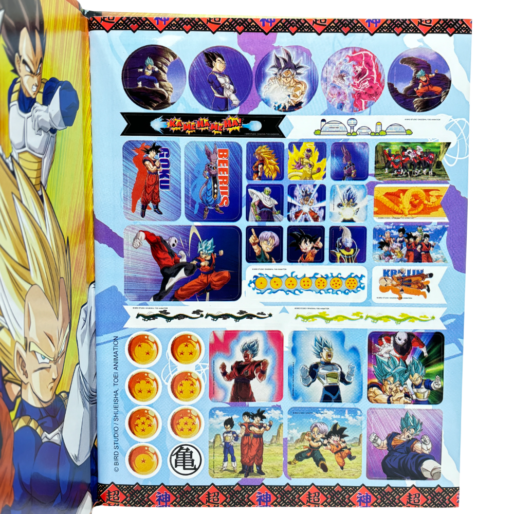 Norma Cuaderno Cocida Dragon Ball Pasta Dura 100 Hojas Con Stickers Diseños Surtidos