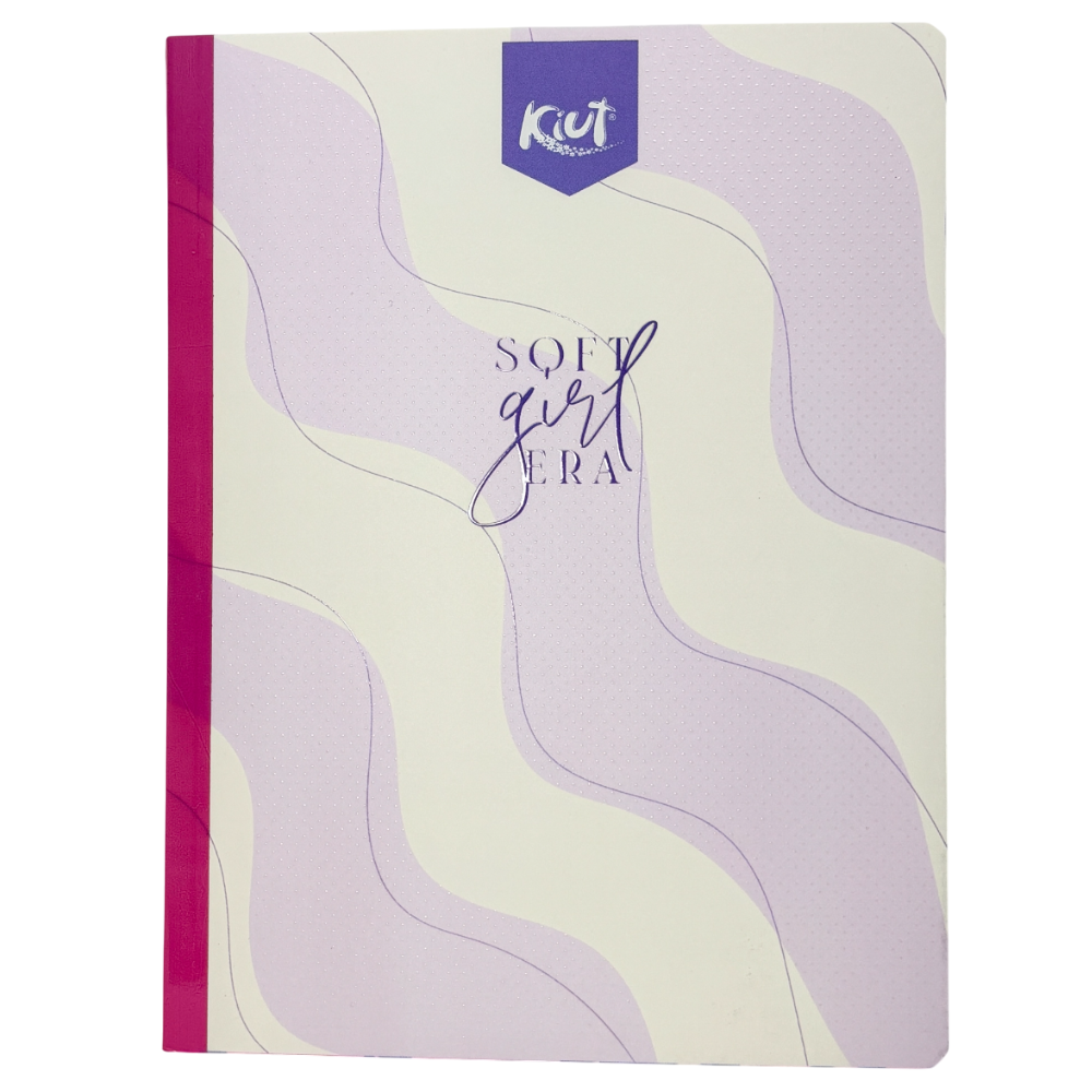 Kiut Cuaderno Una linea 100 Hojas Con Sitckers Diseños Surtidos