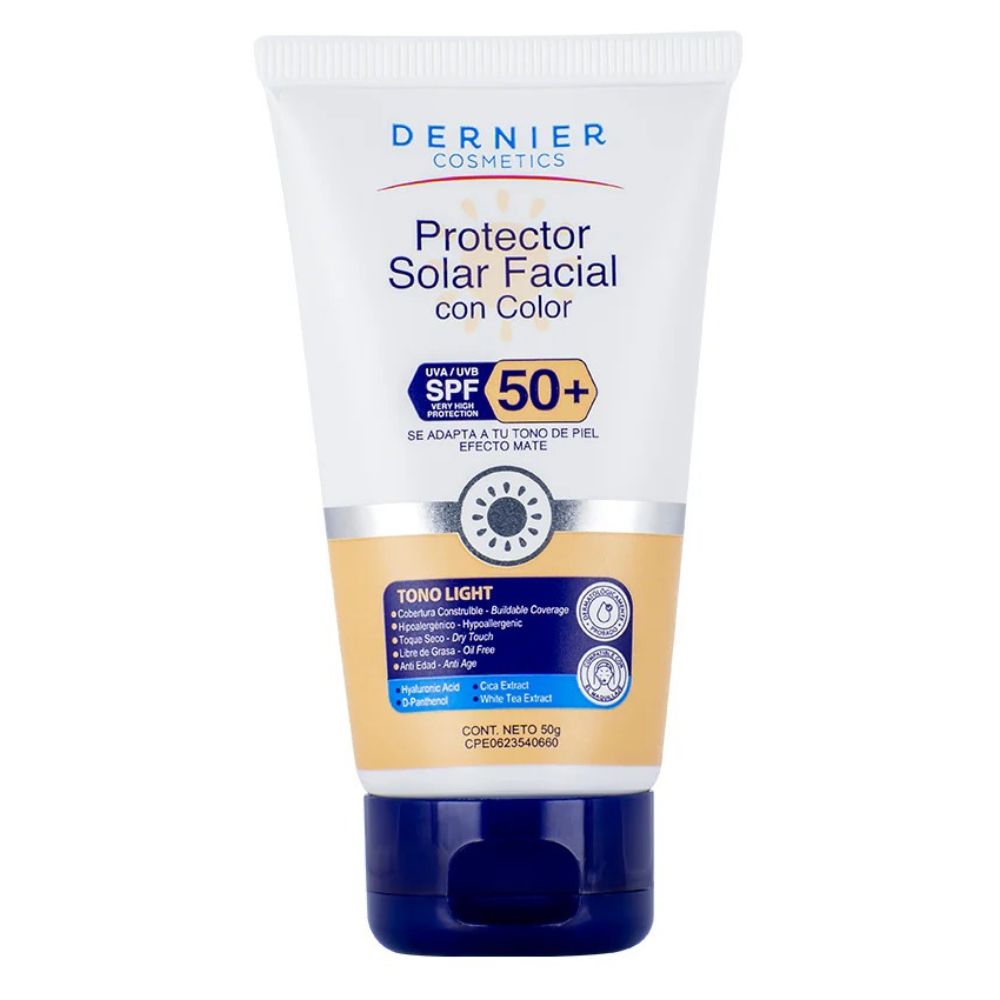 Dernier Protector Solar Facial Con Color Light SPF50+ 50gr