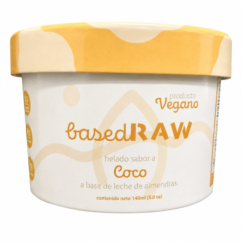 Helado Vegano de Coco BasedRaw a Base de Leche de Almendras 130ml