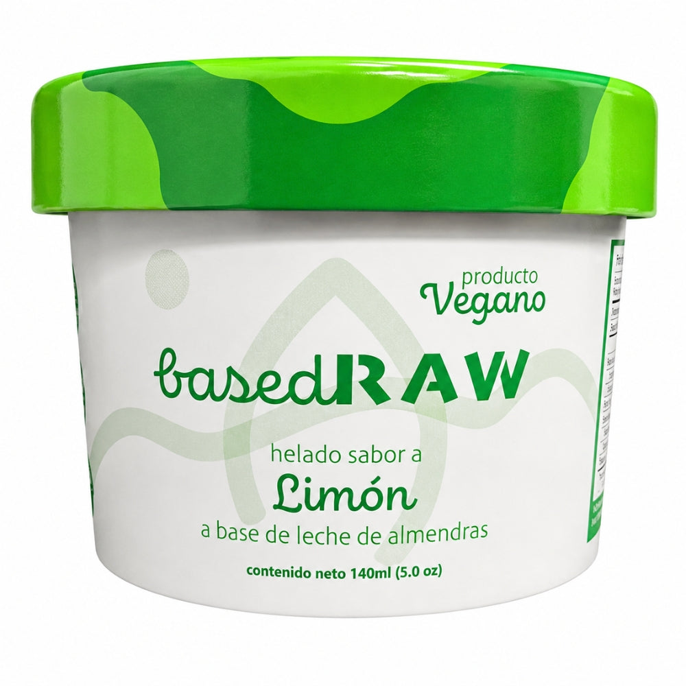 Helado Vegano de Limon BasedRaw a Base de Leche de Almendras 130ml