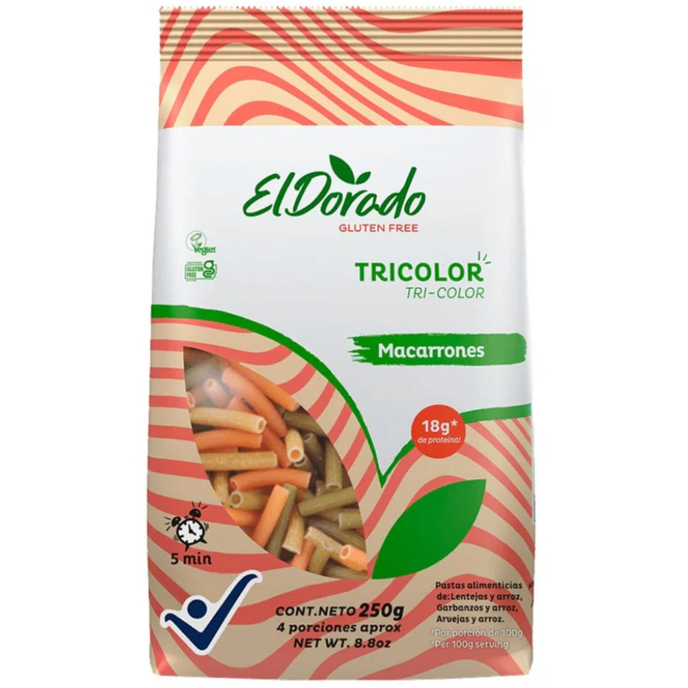 El Dorado Macarrones Tricolor 250 gr