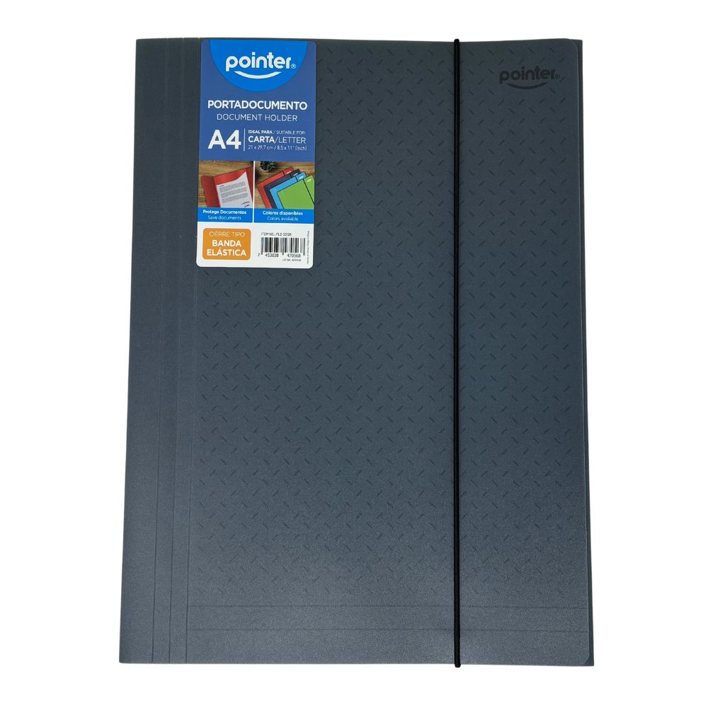 Pointer Capeta Con Ligas Tamaño A4 Colores Surtidos