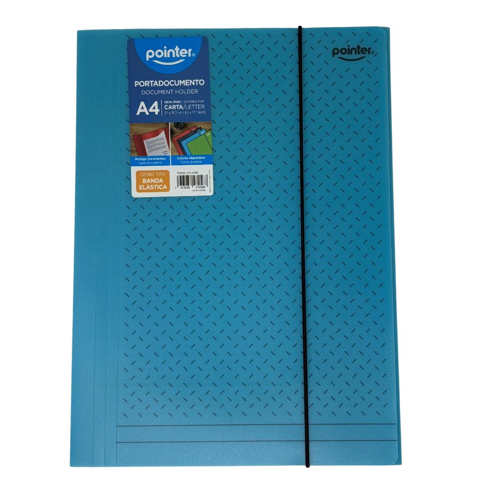 Pointer Capeta Con Ligas Tamaño A4 Colores Surtidos