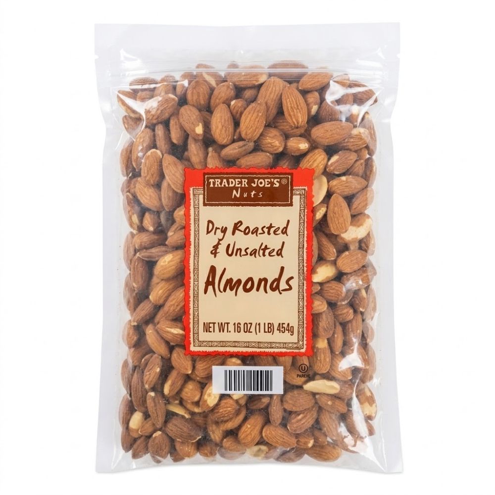 Trader Joe's Dry Roasted & Unsalted Almonds 454g