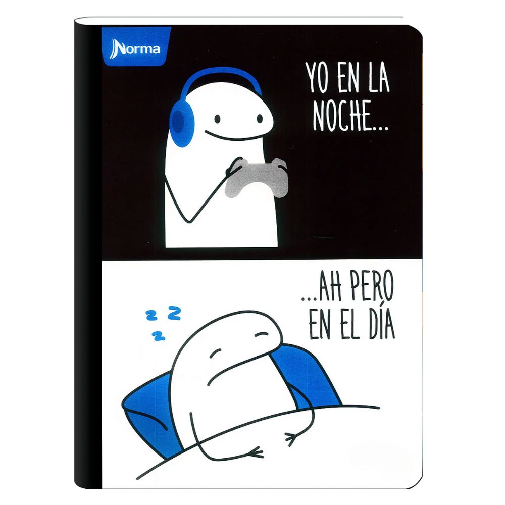 Norma Cuaderno Memes Doble Linea 100 Hojas Con Stickers Diseños Surtidos