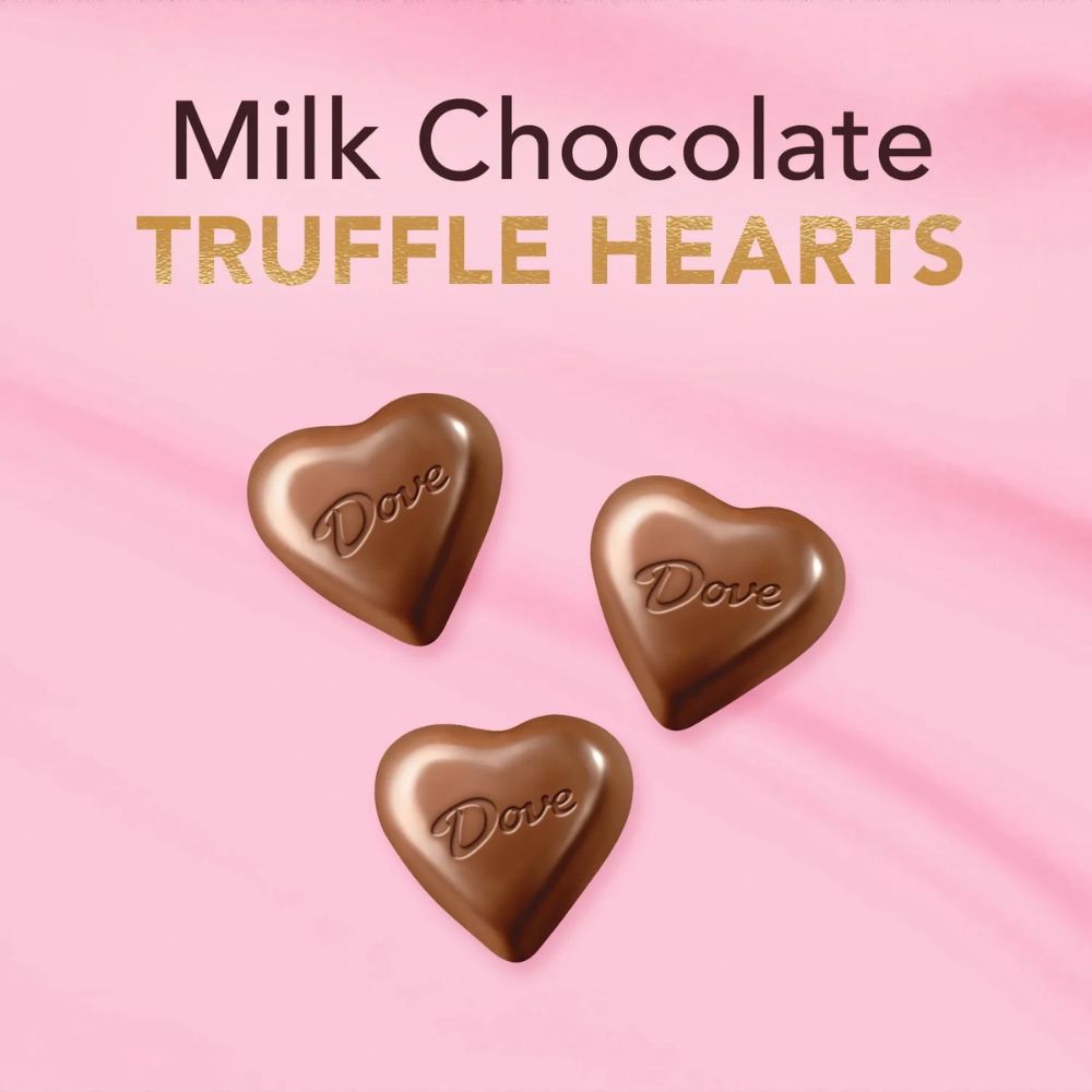 Dove Milk Chocolate Truffle Hearts  17 Bombones 165gr